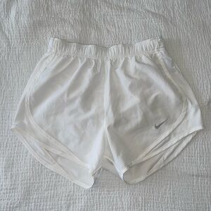White Nike Running Shorts